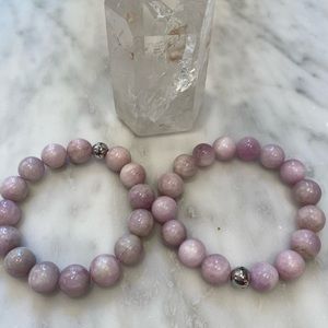 11mm Grade AAA Kunzite Healing Crystal Beaded Stretch Bracelet
